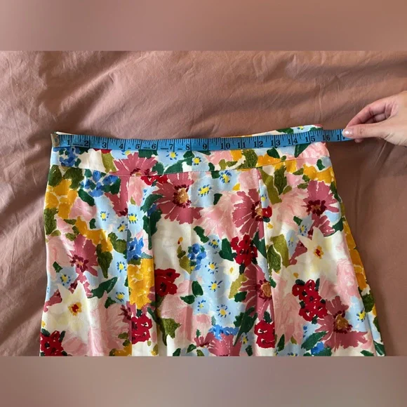Sezane Tabata Skirt Pastel Flowers US 10 EU 42 - Picture 5 of 7